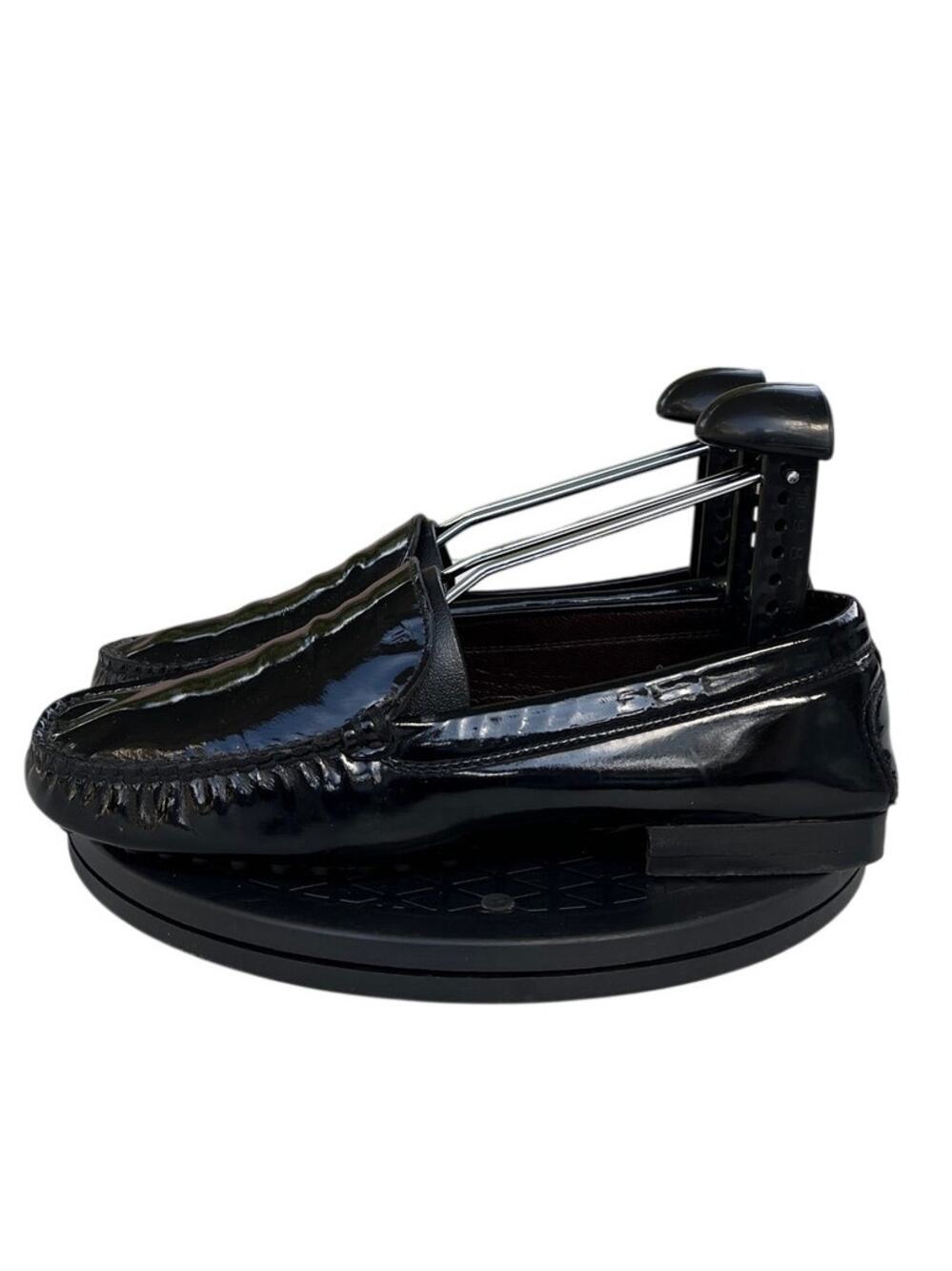 Women's Tod's Patent Leather Slip-On Business Preppy Penny Loafer SZ 6 Black
